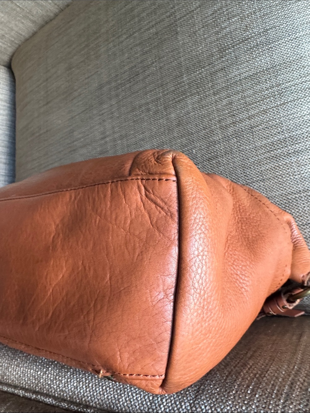 The Sak Keira Cognac Pebbled Leather Shoulder Bag - Picture 5 of 6